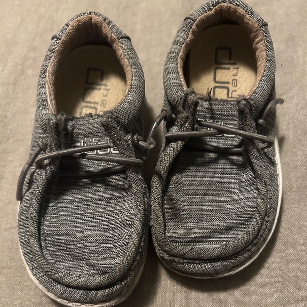 Kids Gray HeyDudes Slip-On Shoes For Toddler   6 Toddlers